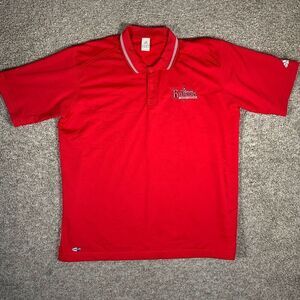 Adidas Mens Rutgers Scarlet Raiders Climalite Short Sleeve Golf Polo Red XL‎